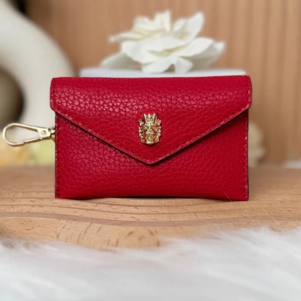 Michael Kors Small Envelope Clip On Pouch in Bright Red